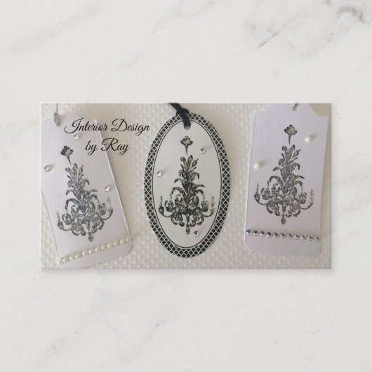 Carte De Visite Design d'intérieur de lustres (Devant)