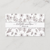 Carte De Visite Design d'intérieur de nom de script noir blanc bot (Devant)