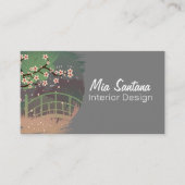 Carte De Visite Design d'intérieur d'extinction de la fleur (Devant)