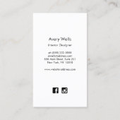 Carte De Visite Design d'intérieur du logo de la monstère de cuivr (Dos)