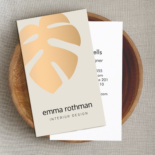 Carte De Visite Design d'intérieur du logo de la monstère de cuivr