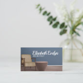 Carte De Visite Design d'intérieur du salon rétro (Debout devant)