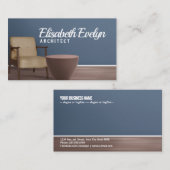 Carte De Visite Design d'intérieur du salon rétro (Devant / Derrière)