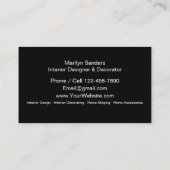 Carte De Visite Design D'Intérieur Et Décor Créatif (Dos)