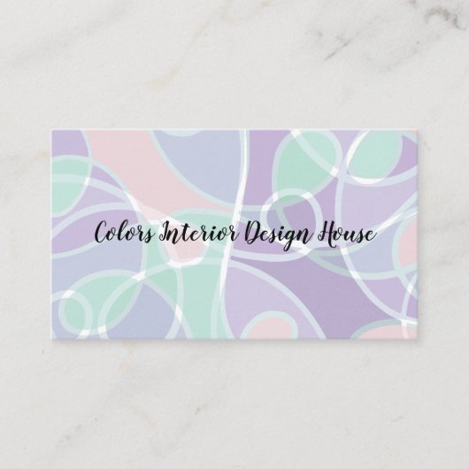 Carte De Visite Design D'Intérieur Et Décor Créatif (Devant)