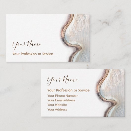 Carte De Visite Design d'intérieur et mobilier en bois bio ! bus (Devant / Derrière)