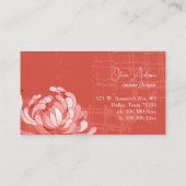 Carte De Visite Design d'intérieur floral rouge personnalisé (Dos)