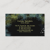 Carte De Visite Design d'intérieur forestier étincelant (Dos)