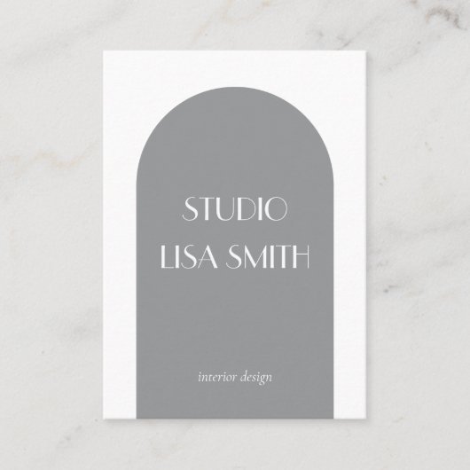 Carte De Visite Design d'intérieur géométrique moderne gris (Devant)