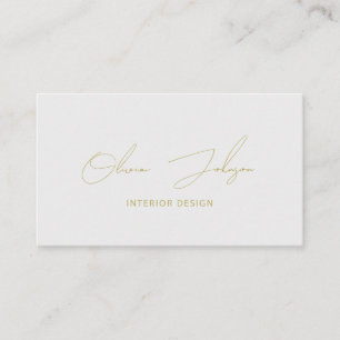 Carte de visite design d'intérieur Gold Silver