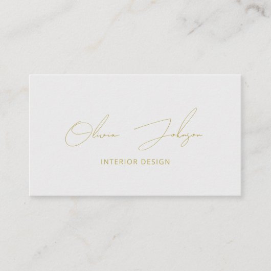 Carte de visite design d'intérieur Gold Silver (Devant)
