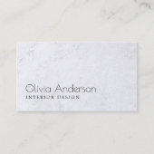 Carte De Visite Design d'intérieur gris texture moderne et élégant (Devant)