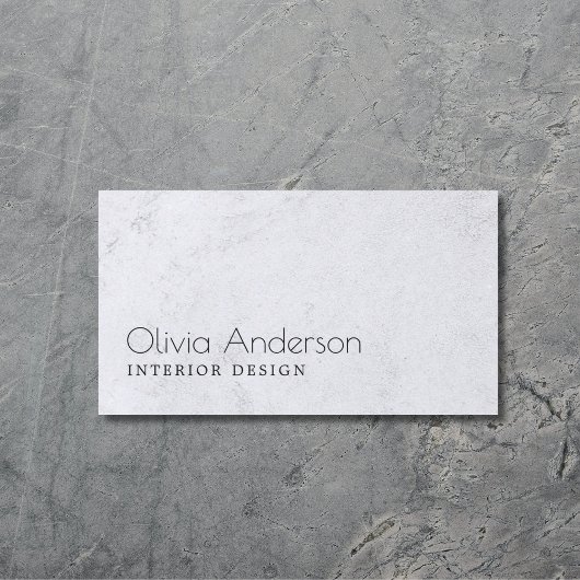 Carte De Visite Design d'intérieur gris texture moderne et élégant