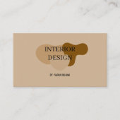 Carte De Visite Design d'intérieur minimalis beige (Devant)