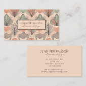 Carte De Visite Design d'intérieur moderne Abstrait Boho Apricot (Devant / Derrière)