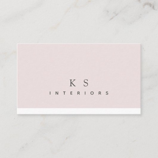 Carte De Visite Design d'intérieur Moderne Blanc Et Blanc Minimal (Devant)