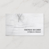 Carte De Visite Design d'intérieur moderne élégant gris Faux bois (Devant)