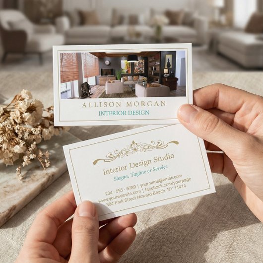 Carte De Visite Design d'intérieur Photo Showcase Moderne Design