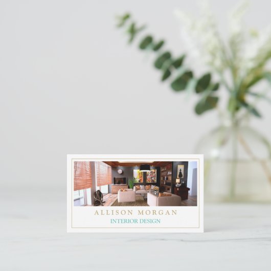 Carte De Visite Design d'intérieur Photo Showcase Moderne Design (Debout devant)