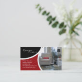 Carte De Visite Design d'intérieur présentant le rouge moderne de (Debout devant)