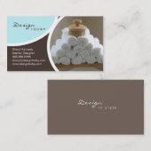 Carte De Visite Design d'intérieur présentant le spa moderne de (Devant / Derrière)