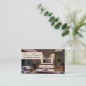 Carte De Visite Design d'intérieur professionnel à domicile (Debout devant)