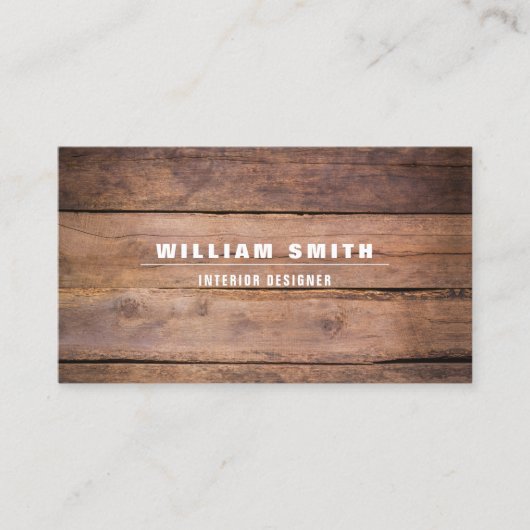 Carte De Visite Design d'intérieur professionnel moderne de grains (Devant)