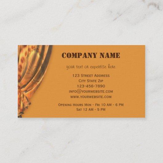 Carte de visite Design d'intérieur rétro (Dos)