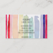 Carte De Visite Design d'intérieur simple couleur arc-en-ciel rayu (Dos)