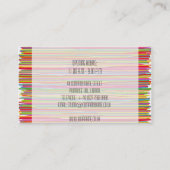 Carte De Visite Design d'intérieur simple couleur arc-en-ciel rayu (Dos)
