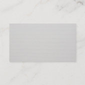 Carte De Visite Design élégant à rayures gris clair (Dos)