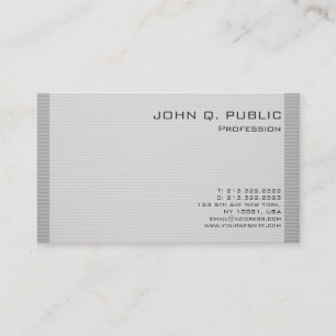 Carte De Visite Design élégant à rayures gris clair