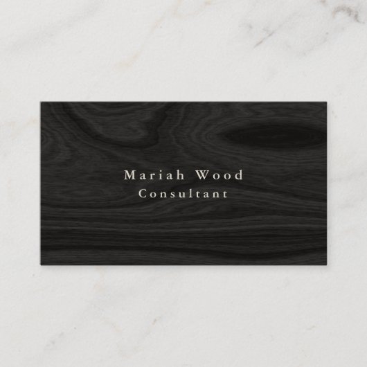 Carte De Visite Design élégant bois professionnel gris blanc moder (Devant)