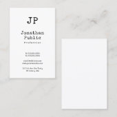 Carte De Visite Design élégant classique Nettoyant Plain Retro ten (Devant / Derrière)