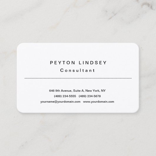 Carte De Visite Design élégant classique professionnel soie (Devant)