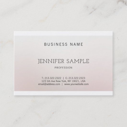 Carte De Visite Design élégant Couleur créative Harmonie Luxe (Devant)