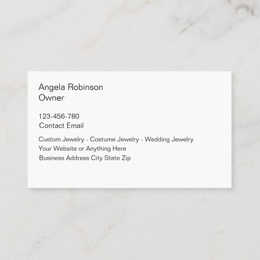 Carte De Visite Design élégant de bijoux Glitzy (Dos)