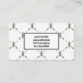 Carte De Visite Design élégant de la plume Boho (Dos)