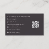 Carte De Visite Design élégant de la reine d'art (Dos)