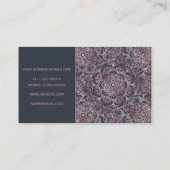 Carte De Visite Design élégant de Mandala rose floral (Dos)