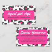 Carte De Visite Design élégant de Motif Leopard (Devant / Derrière)