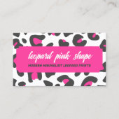 Carte De Visite Design élégant de Motif Leopard (Devant)