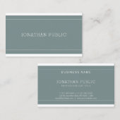 Carte De Visite Design élégant Design élégant Luxe Plat Profession (Devant / Derrière)