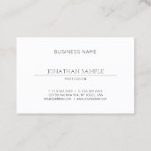 Carte De Visite Design élégant Design élégant Moderne tendance Pla (Dos)