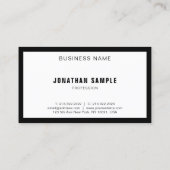 Carte De Visite Design élégant design moderne élégant noir blanc l (Dos)
