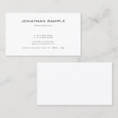 Carte De Visite Design élégant Design moderne Plat Professionnel (Devant / Derrière)