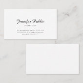 Carte De Visite Design élégant Design moderne professionnel Plain (Devant / Derrière)