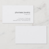Carte De Visite Design élégant Design simple Moderne Plaine Plat P (Devant / Derrière)