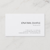 Carte De Visite Design élégant Design simple Moderne Plaine Plat P (Devant)