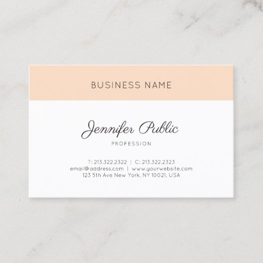 Carte De Visite Design élégant élégant élégant professionnel éléga (Devant)